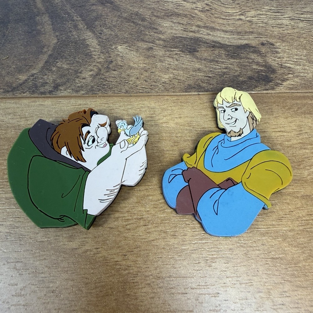 Disney Applause VTG 90s Phoebus Quasimodo Rubber Magnet Hunchback Of Notre Dame